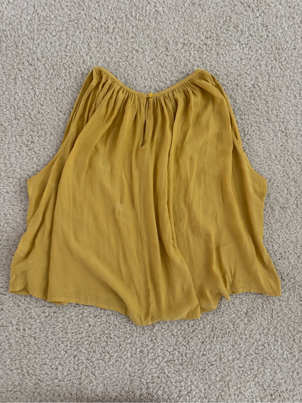 Forever 21 Yellow Draped Tank Top